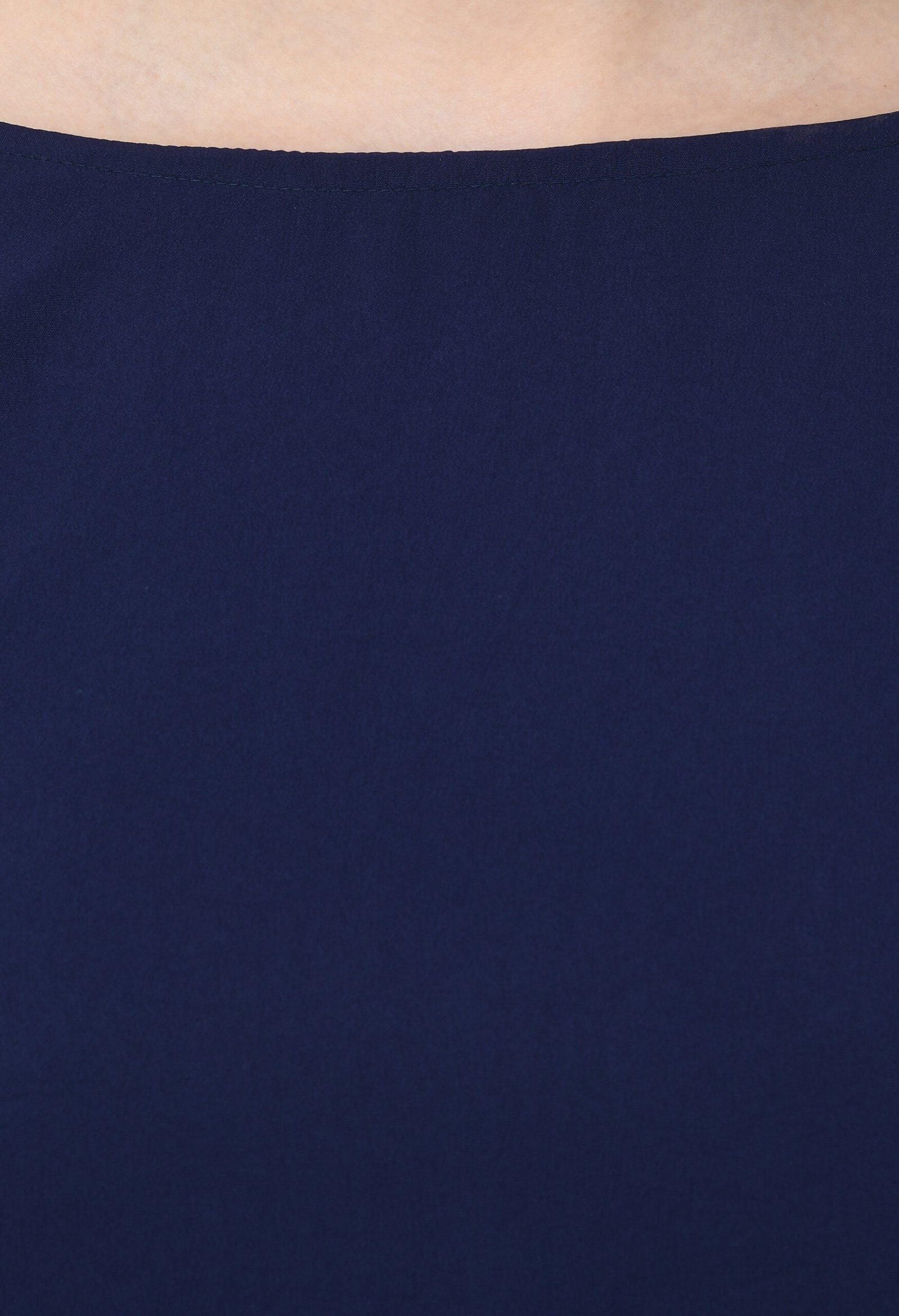 Women’s Top Navy Blue Solid American Crepe Top - Image 5