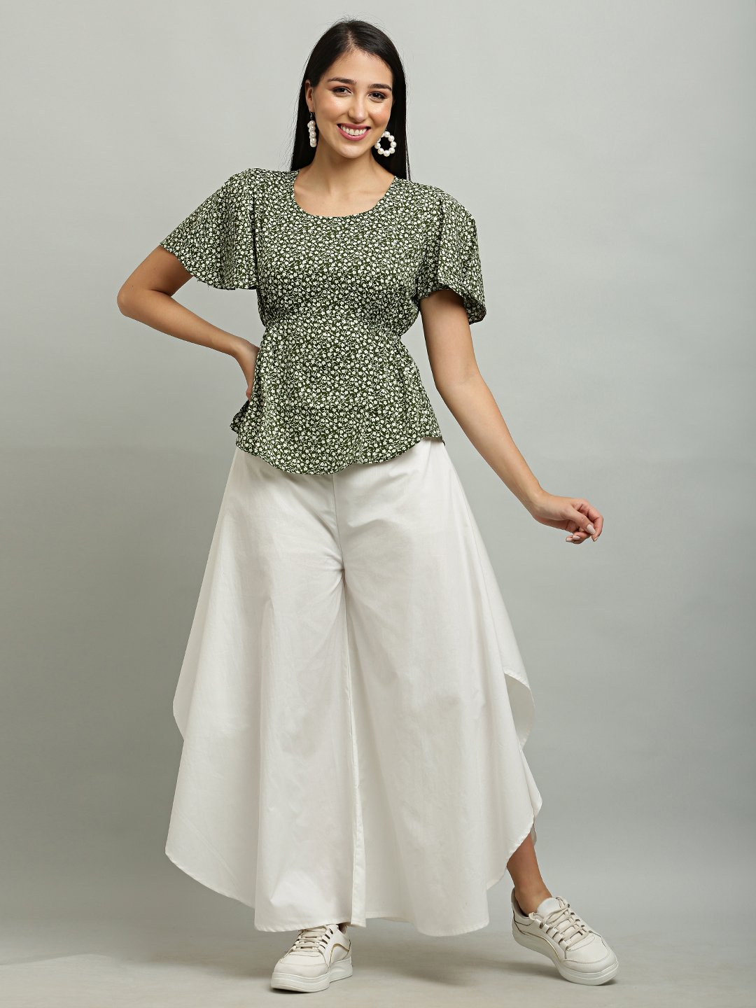 Trendy Green Digital Printed Women’s Top - Image 6