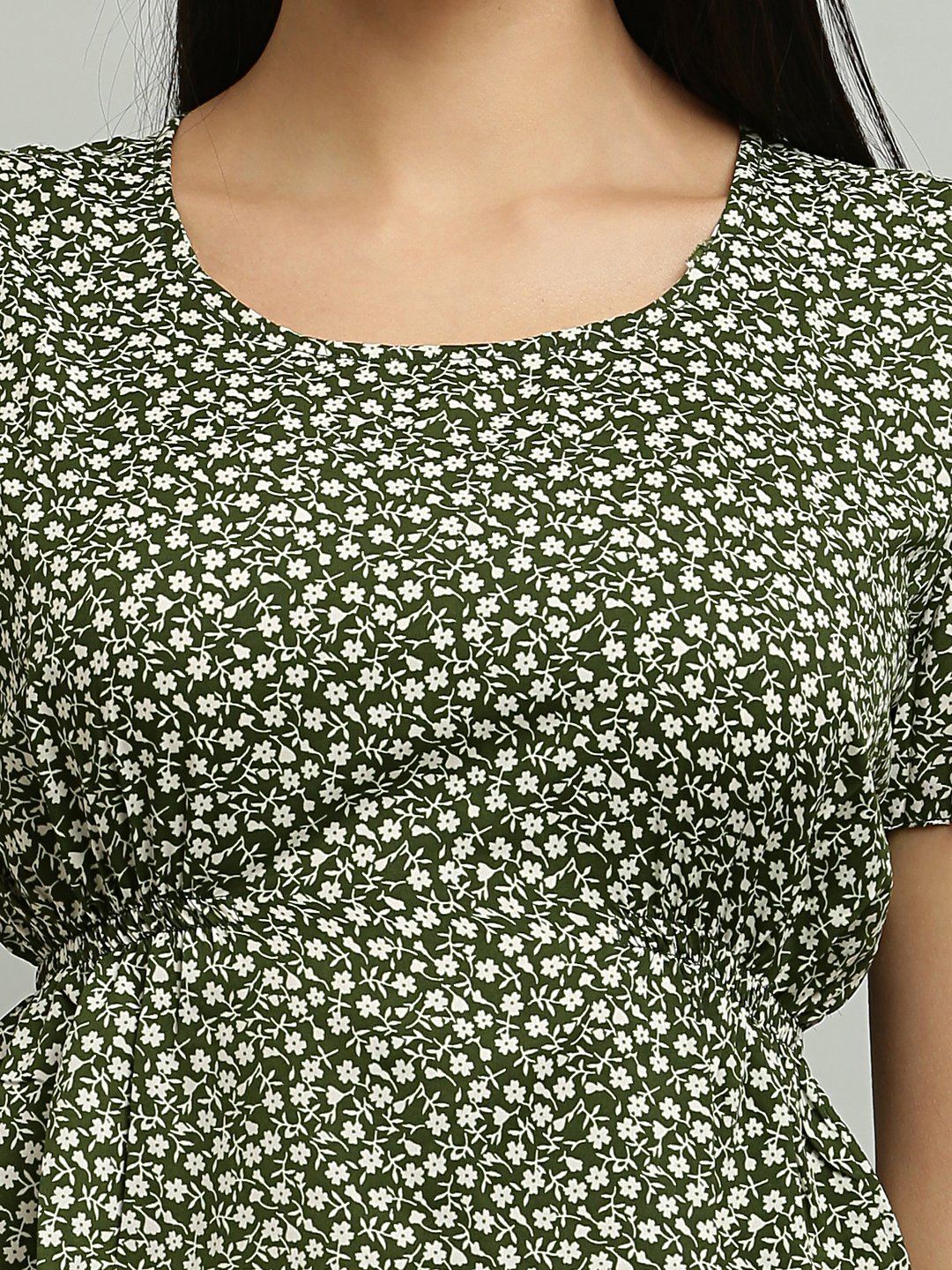 Trendy Green Digital Printed Women’s Top - Image 7