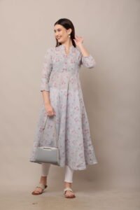 Block Printed Cotton Anarkali