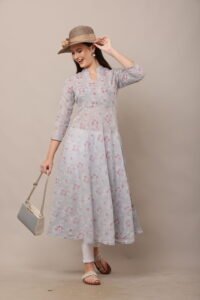 Block Printed Cotton Anarkali