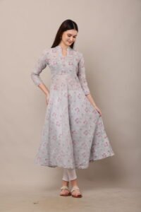 Block Printed Cotton Anarkali