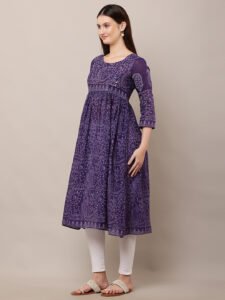 Block Printed Cotton Anarkali