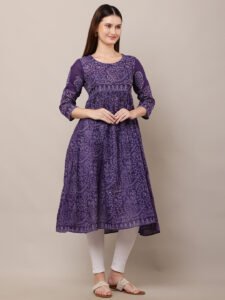 Block Printed Cotton Anarkali