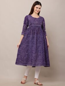 Block Printed Cotton Anarkali