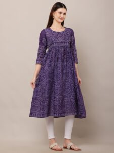 Block Printed Cotton Anarkali