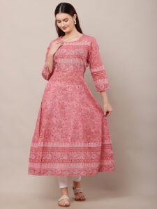 Women's Latest Block Printed Anarkali