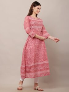 Women's Latest Block Printed Anarkali