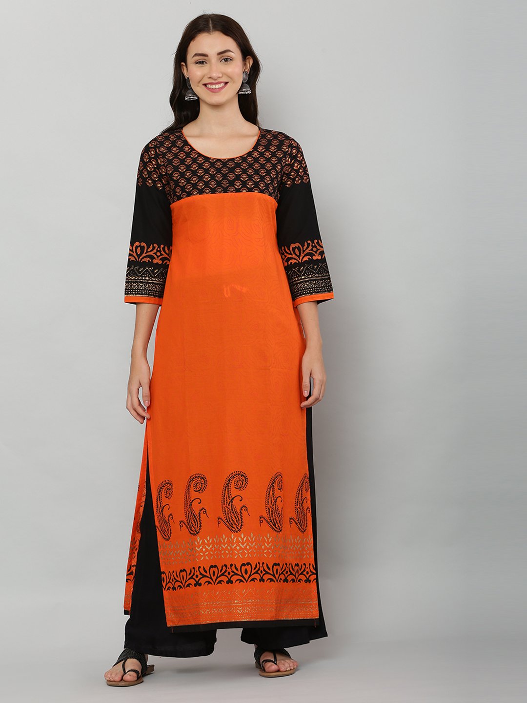 Cotton Orange Kurti
