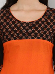 Cotton Orange Kurti