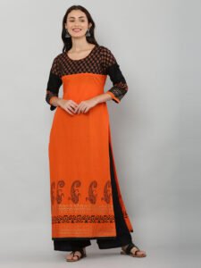 Cotton Orange Kurti