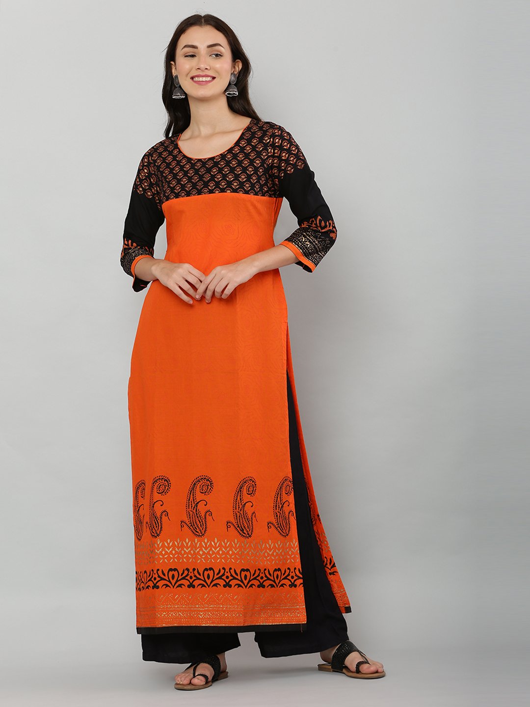 Cotton Orange Kurti