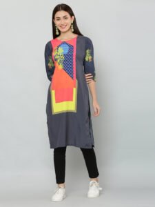 Screen Printed Cotton Kurti