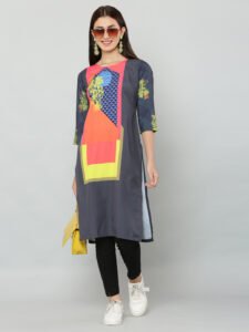Screen Printed Cotton Kurti