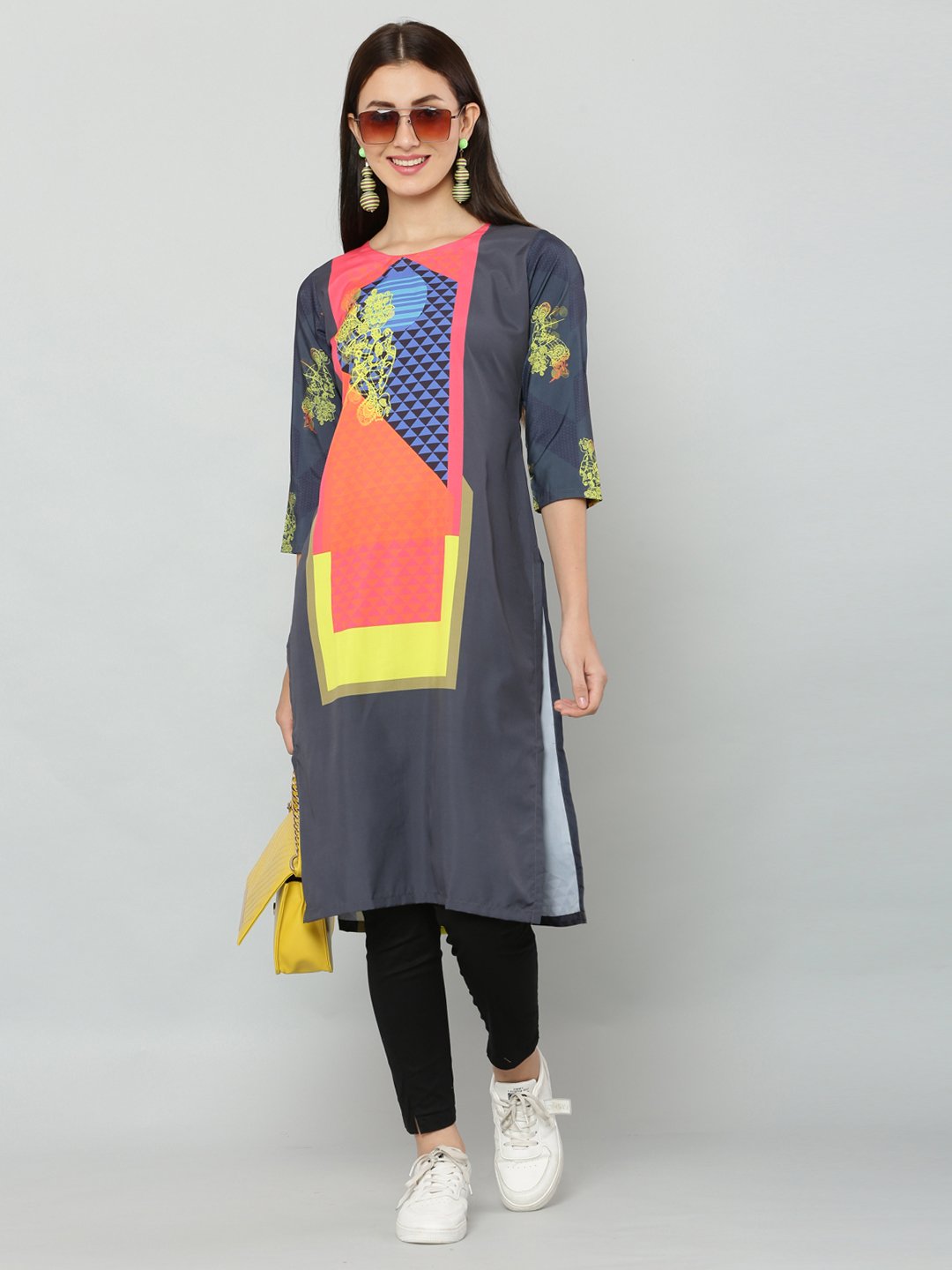 Screen Printed Cotton Kurti
