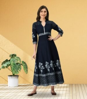 Block Printed Anarkali