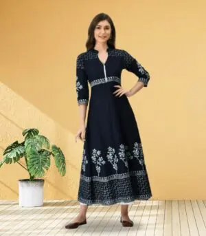 Block Printed Anarkali