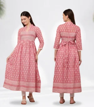 Women's Anarkali Screen Printed Cotton | Best Price