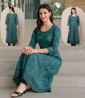 Women's Anarkali Screen Printed