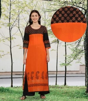 Cotton Orange Kurti