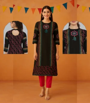 Block Printed Cotton Kurti for Women's