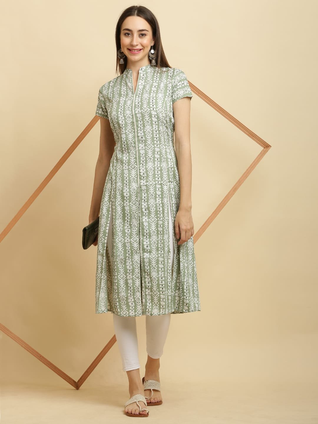 Digital Printed A Line Anarkali