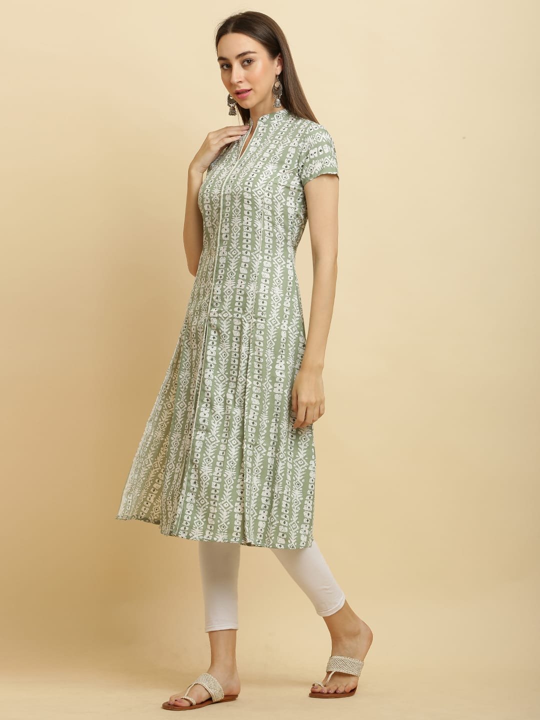 Digital Printed A Line Anarkali