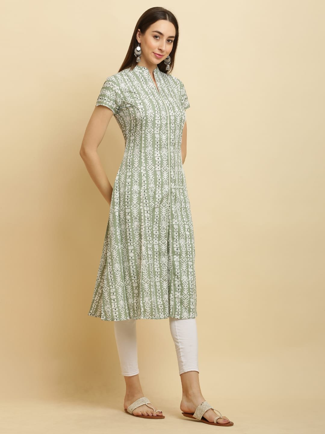 Digital Printed A Line Anarkali